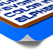 Affiche du goût de l'alphabet (Coin)