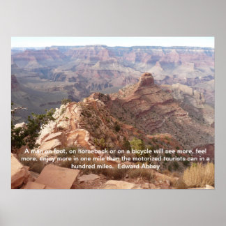 Affiche du Grand Canyon avec citation de l'abbaye