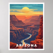 Affiche du Grand Canyon - Impression Arizona (Devant)