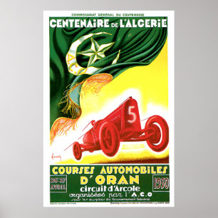 Affiche du Grand Prix d'Algérie 1930