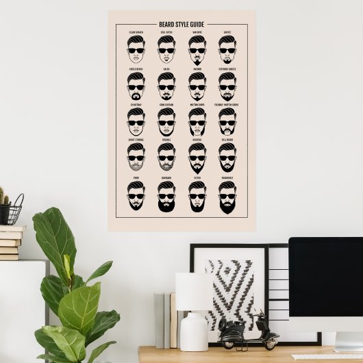 affiche du guide de style barbe (Bureau à domicile)