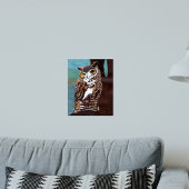 Affiche du hibou brun et blanc