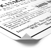 Affiche du journal vintage 'Kismet' 1921 (Coin)