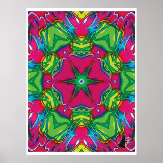 Affiche du kaléidoscope de collage cinétique Petal (Devant)