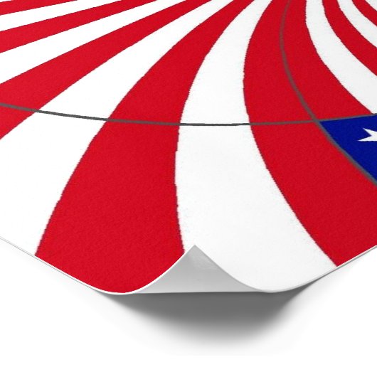 Affiche du Kaleidoscope du drapeau américain (Coin)