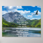 Affiche du lac de montagne Eagle Soaring (Devant)