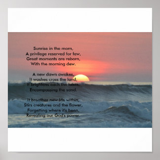 Affiche du lever du soleil