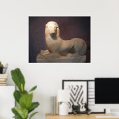 Affiche du lion de la Porte Sacrée grecque (Bureau à domicile)