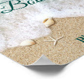 Affiche du livre d'or des vagues de la plage (Coin)