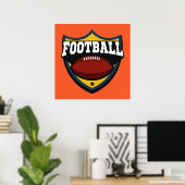 Affiche du logo de football couleur personnalisée (Bureau à domicile)