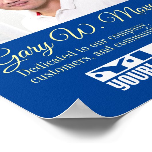 Affiche du logo de l'employé de l'année (Coin)