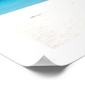 affiche du maître nageur bleu turquoise (Coin)