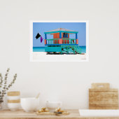 affiche du maître nageur bleu turquoise (Cuisine)