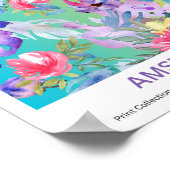 Affiche du marché aux fleurs colorées d'Amsterdam (Coin)