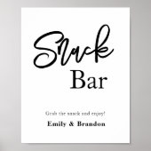 Affiche du mariage de la barre de snacks (Devant)