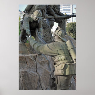 Affiche du mémorial des pompiers "tenez la ligne"