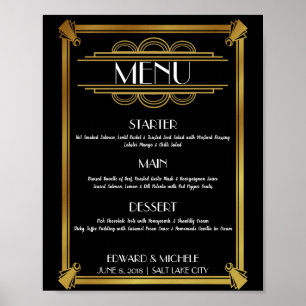 Affiche du menu Art déco