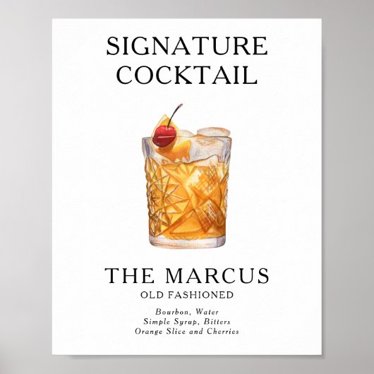 Affiche du menu Cocktail Signature (Devant)
