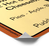 Affiche du menu spécial du jour - fournitures de r (Coin)