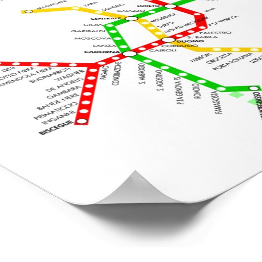 Affiche du métro de Milan (Coin)