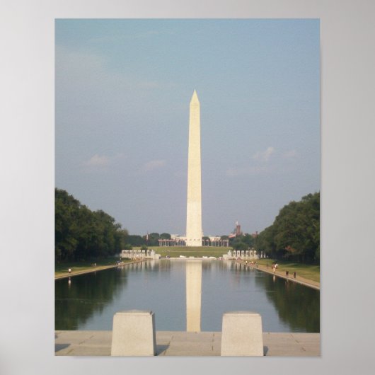Affiche du Monument Washington et du Bassin réfléc (Devant)