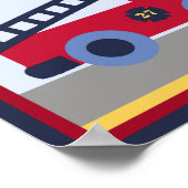 Affiche du moteur d'incendie no 2 du véhicule seco (Coin)