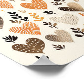 Affiche du Motif du Coeur folklorique scandinave (Coin)