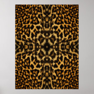 Affiche du Motif Kaleidoscope Leopard Fur