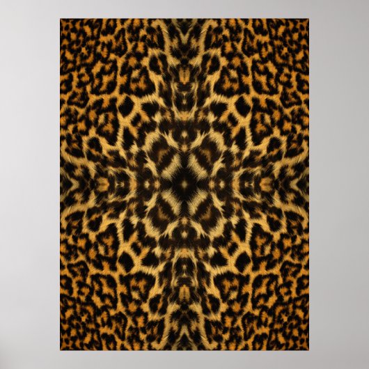 Affiche du Motif Kaleidoscope Leopard Fur (Devant)