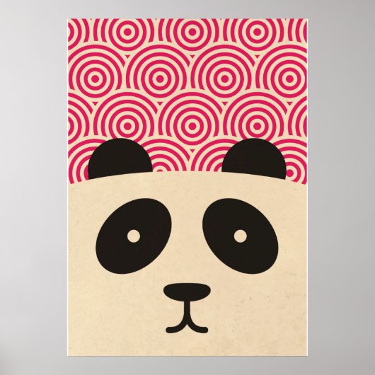 affiche du motif panda & cercle (Devant)