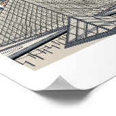 Affiche du Musée du Louvre Paris Pyramide (Coin)