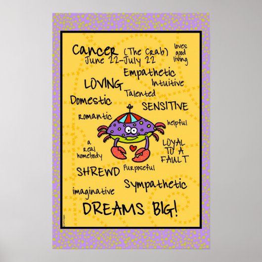 affiche du nuage de mots du cancer (Devant)