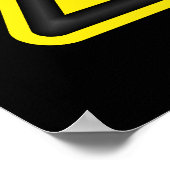 Affiche du panneau d'avertissement de radiations (Coin)