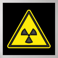 Affiche du panneau d'avertissement de radiations