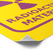 Affiche du panneau d'avertissement de radiations (Coin)