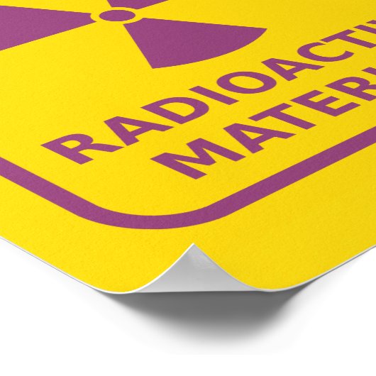 Affiche du panneau d'avertissement de radiations (Coin)