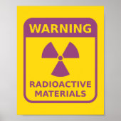 Affiche du panneau d'avertissement de radiations (Devant)