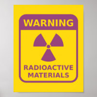 Affiche du panneau d'avertissement de radiations