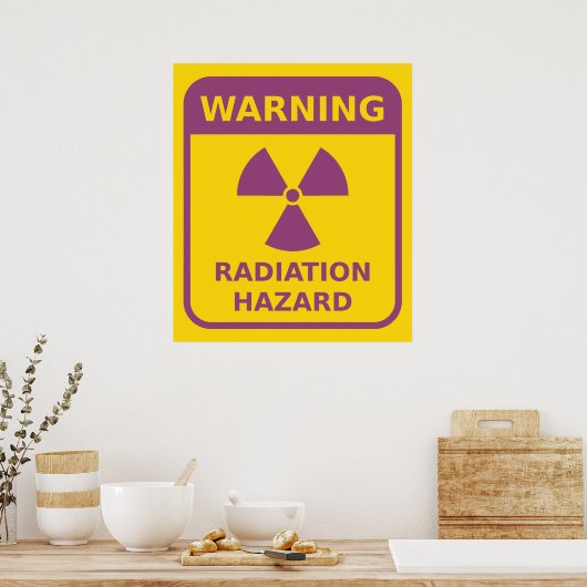 Affiche du panneau d'avertissement de radiations (Cuisine)
