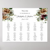 affiche du panneau du tableau des sièges mariage (Devant)