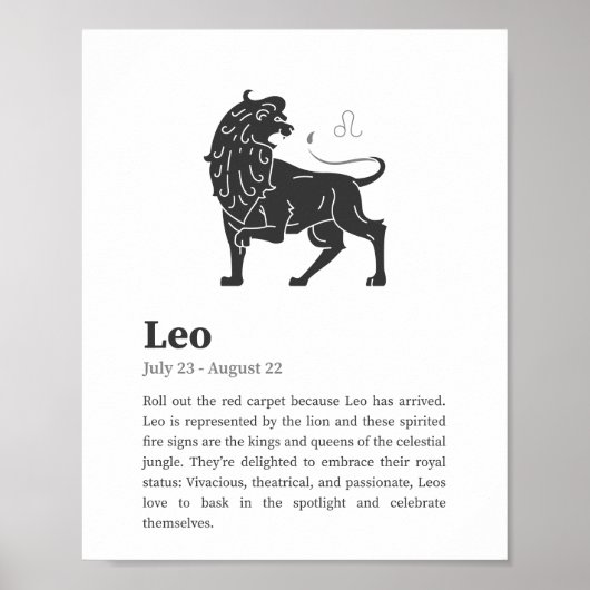 Affiche du panneau Leo Zodiac (Devant)