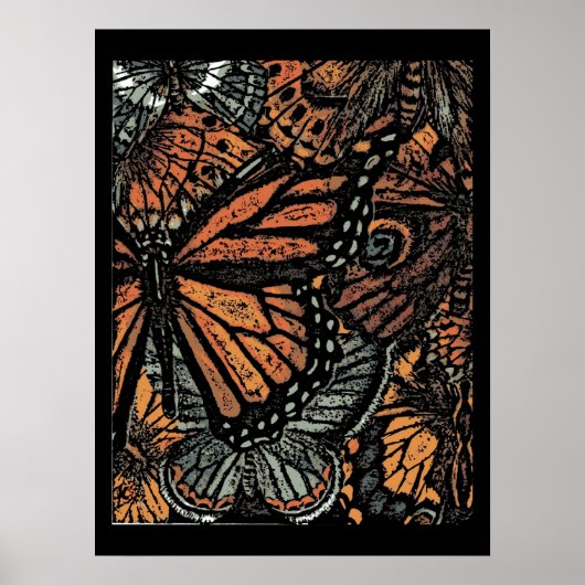 Affiche du papillon monarque (Devant)