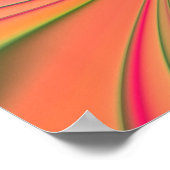 affiche du papillon rouge pêche (Coin)