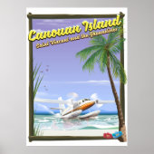 affiche du paradis des Caraïbes, des îles Canouenn (Devant)