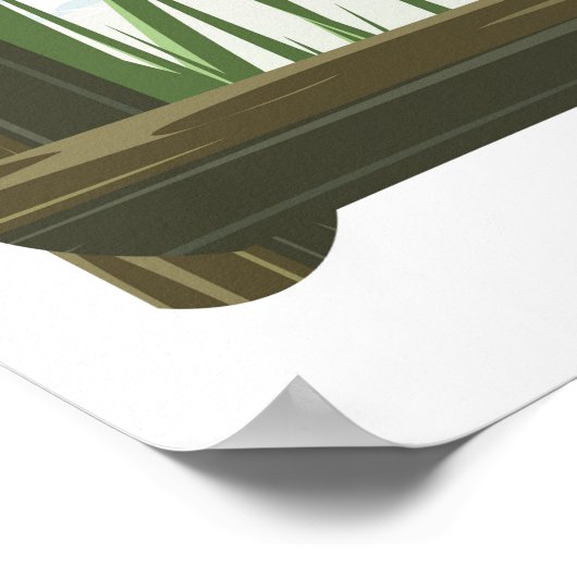 affiche du paradis des Caraïbes, des îles Canouenn (Coin)