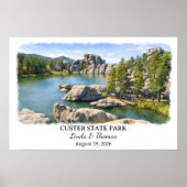 Affiche du parc d'État de Custer, Dakota du Sud, a (Devant)
