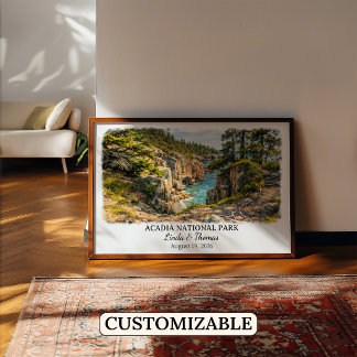 Affiche du Parc national d'Acadie dans le Maine, A