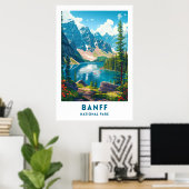 Affiche du Parc national de Banff Canada (Bureau à domicile)