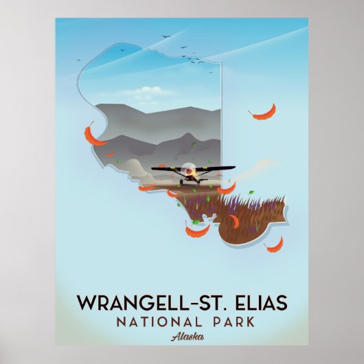 Affiche du Parc national de Wrangell-St. Elias en (Devant)