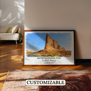 Affiche du Parc national des Arches Utah, Aquarell